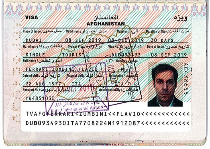 visto afghanistan da turista estremo