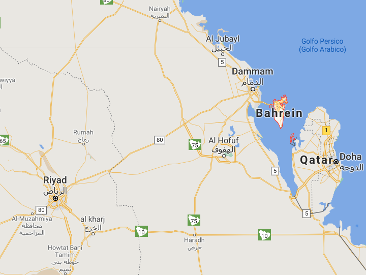 mappa Bahrein