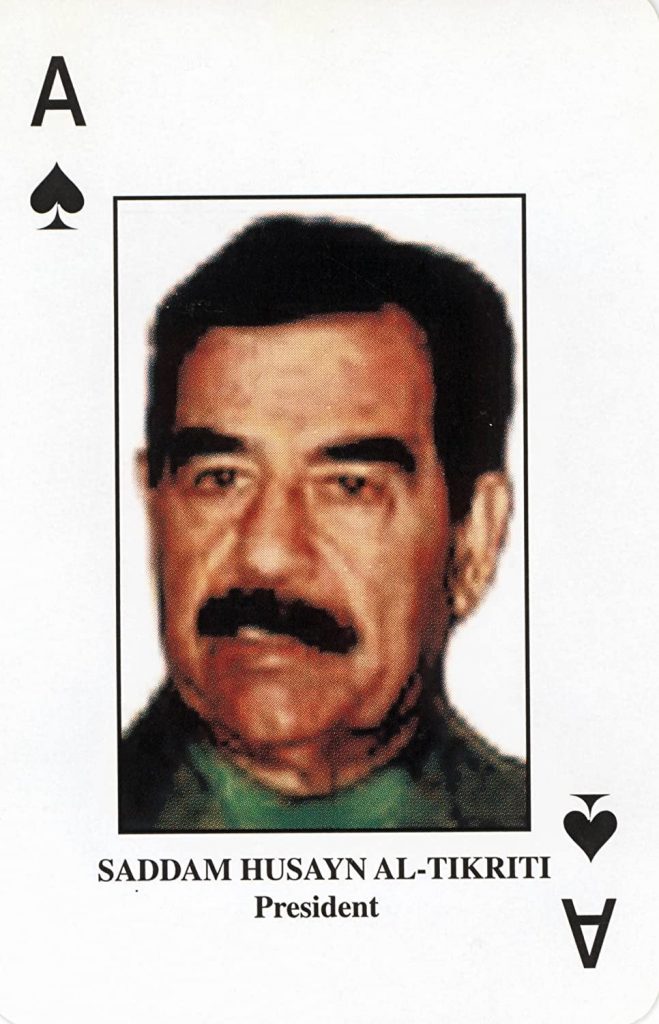 Saddam Hussein asso di picche